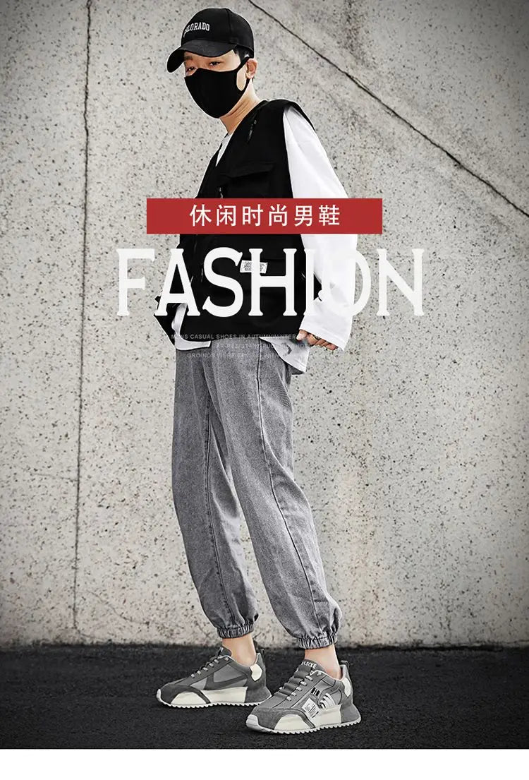 Fashion brand tenis men casual faux leather sneakers male wedged shoes 2025 spring summer breathable trainers man gym run shoes