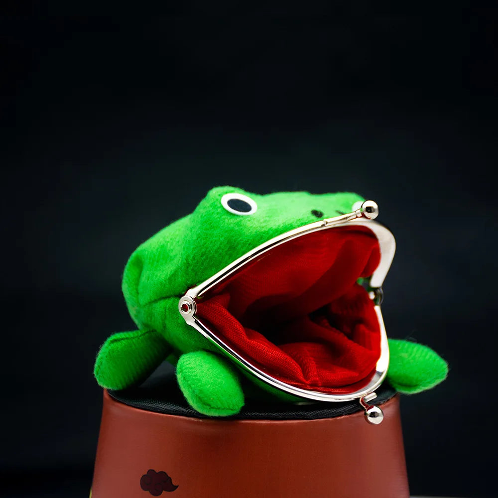 1PC Frog Coin Purses Cartoon Wallet Pouch Anime Manga Shape Fluff Clutch Cosplay Cute Wallet purse Coin Holder Girls Gift