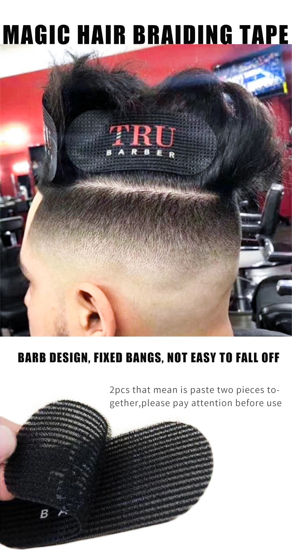 2/4/6Pcs Barber Hair Gripper Reusable Gripper Hair Holder Barber Accessories Professional Tape Hair Stylist Accessories
