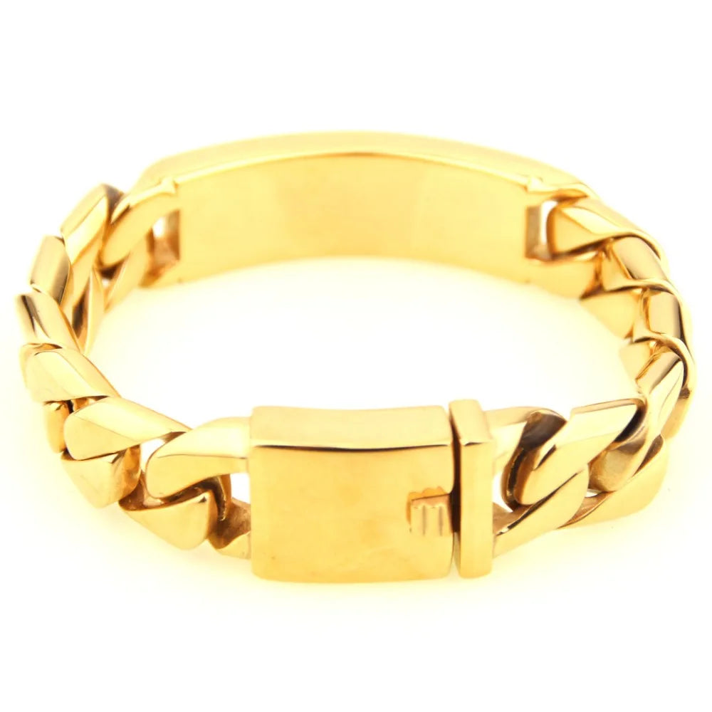 "TitanCurb Bracelet: Bold Style, Unmatched Strength"