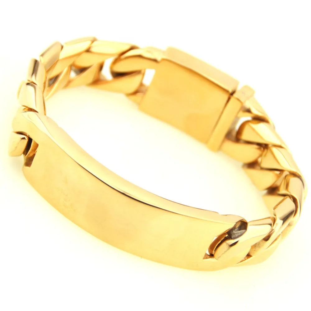 "TitanCurb Bracelet: Bold Style, Unmatched Strength"