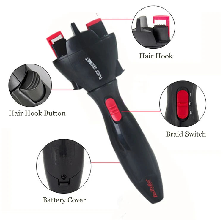 Hair Braider Automatic Twist Braiding Knitting Device Hair DIY Braider Machine Hair Styling Tools Crochet Braids
