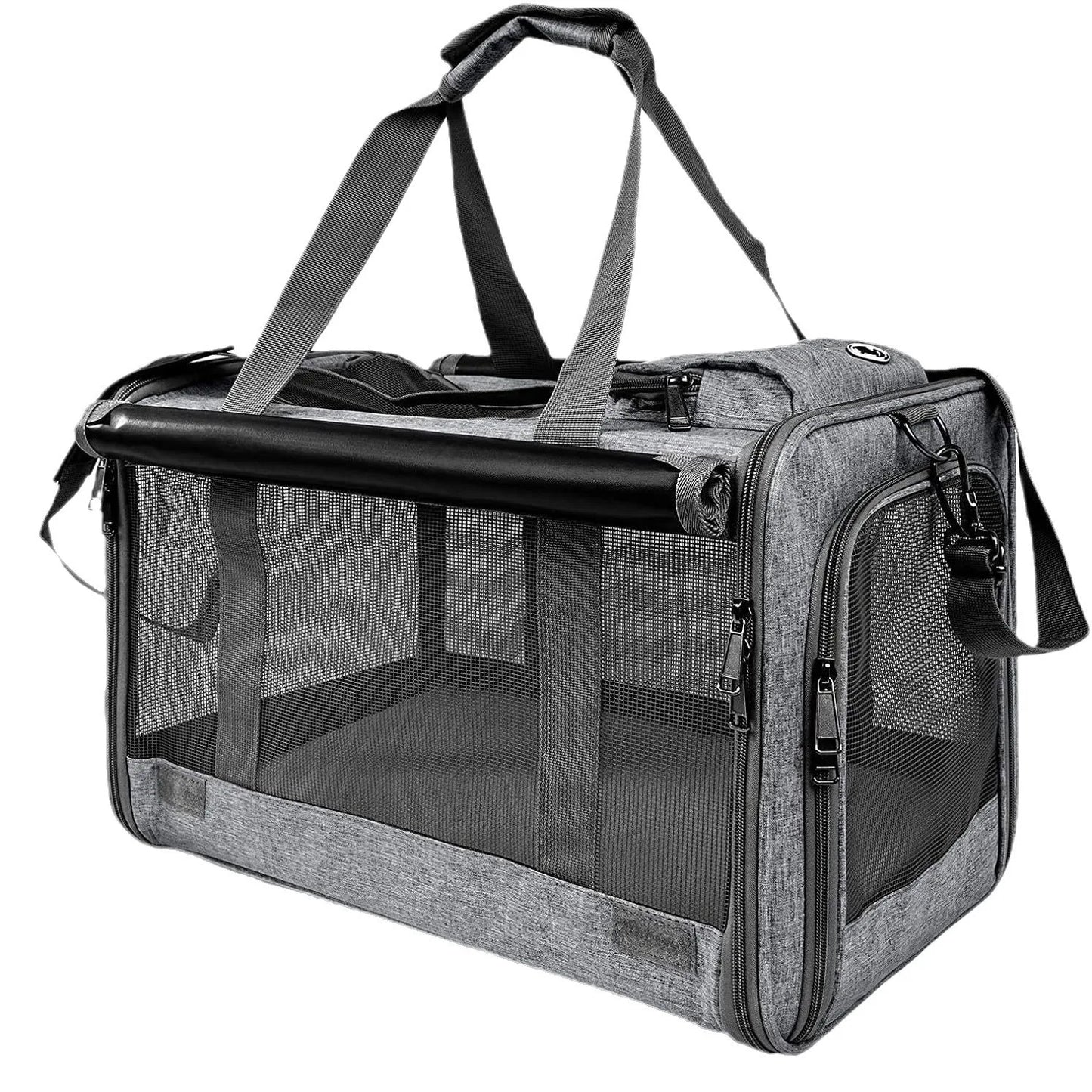 "PawsPort Pet Carrier: Comfortable Travel Backpack for Small Pets"