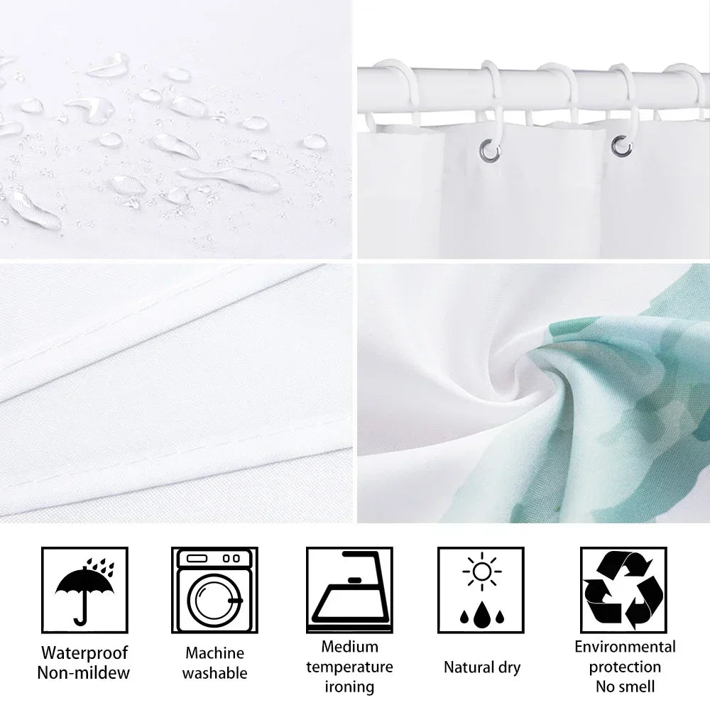 Marble free flow metal swirl texture shower curtain rug set natural luxury abstract fluid texture waterproof shower curtains set