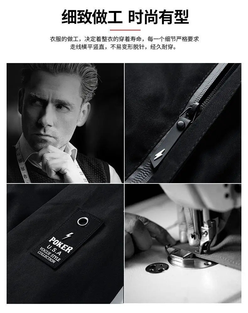 2024 Bomber jacket Men's brand windproof zipper jacket Spring and Autumn casual work jacket Fashion sports jacket