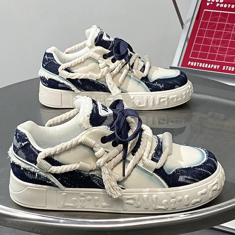 "StrideX Men’s Sneakers: Breathable Faux Leather Trainers for Every Move"