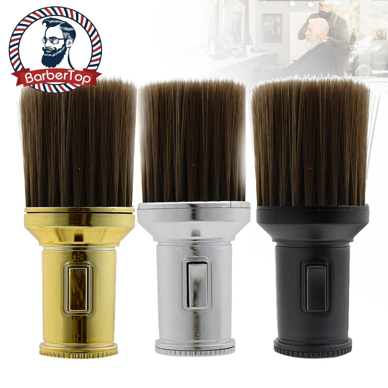 Barber Wood Handle Hairdressing Soft Hair Cleaning Brush Retro Neck Duster Broken Remove Comb Hair Styling Salon Tools