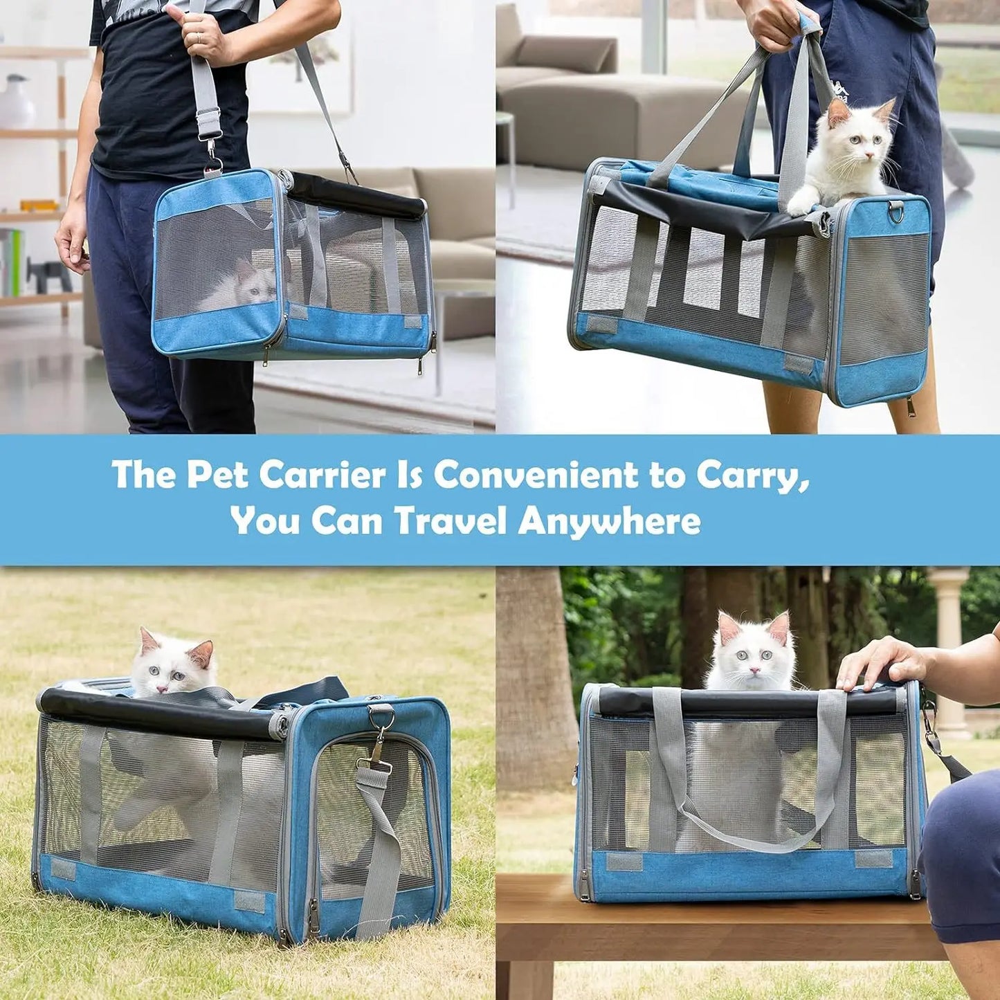 "PawsPort Pet Carrier: Comfortable Travel Backpack for Small Pets"