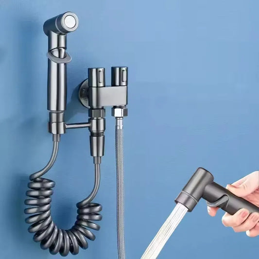 Hygienic Shower for Bathroom Toilet Bidet Shower Head Double Outlet Angle Valve of Bathroom Accessories Bidet Toilet Seat