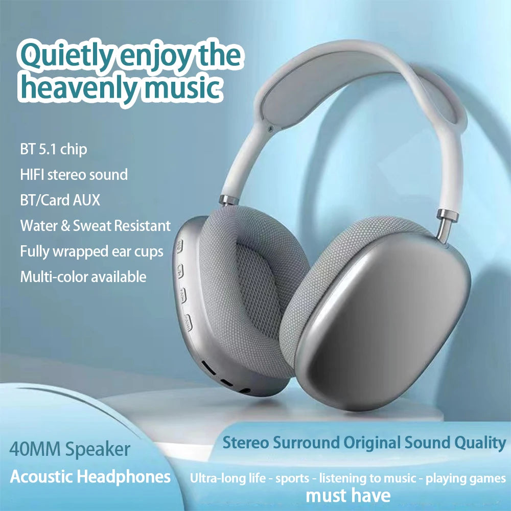 "SoundPulse P9: Wireless Bluetooth Headset with Mic & Noise Cancelling for Sports & Gaming"