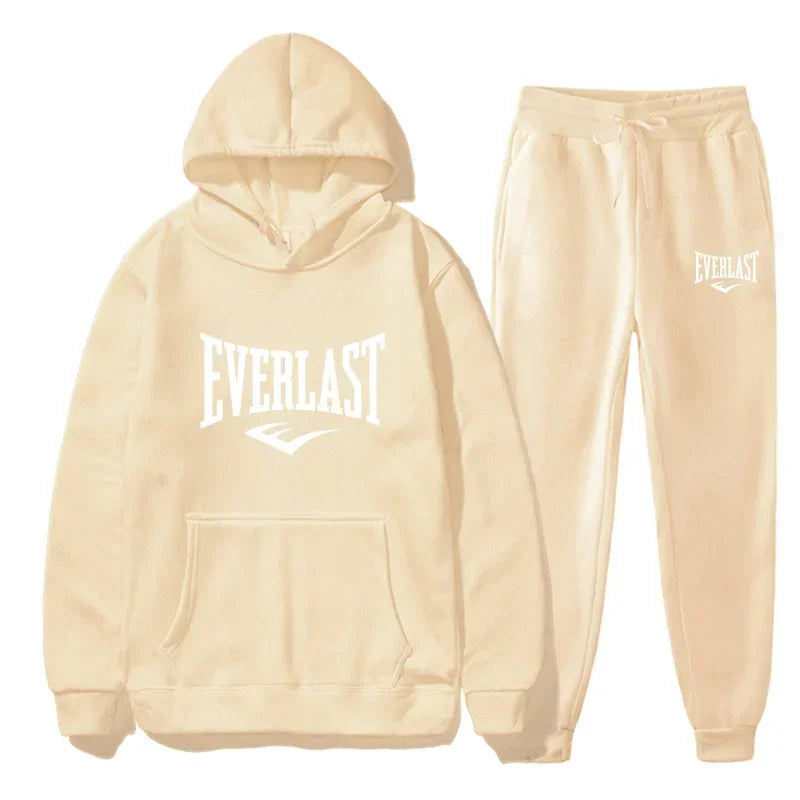Autumn and winter fashion men's fitness jogging wear casual sportswear suit hooded jumper hoodie + trousers two-piece set