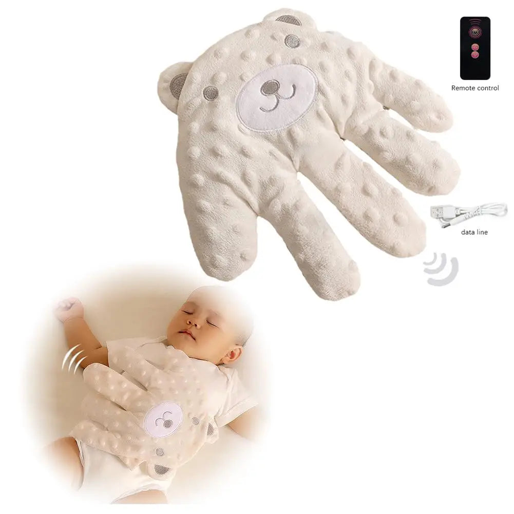 "CalmPalm: Electric Soothing Pillow for Baby's Peaceful Slee