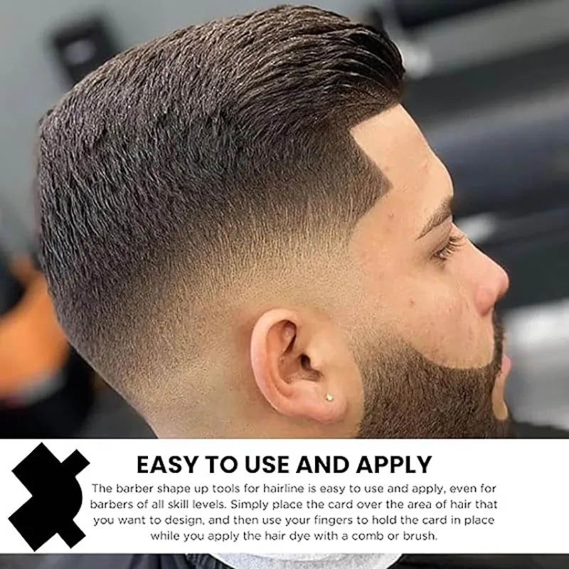 Hairline Enhancement Barber Accessories Beard Shaping Line up Card Lineup Guide Styling Edging Shape Up Tool Barber Multi-Use