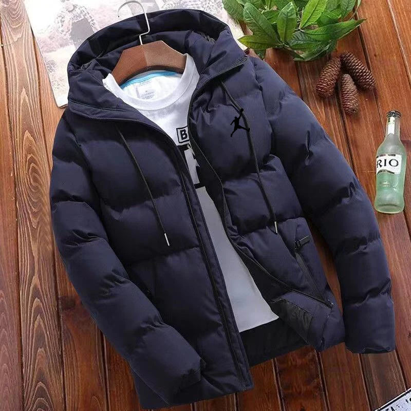 2024 Winter Men's Padded Jacket Middle-aged And Young Large Size Light And Thin Short Padded Jacket Warm Coat