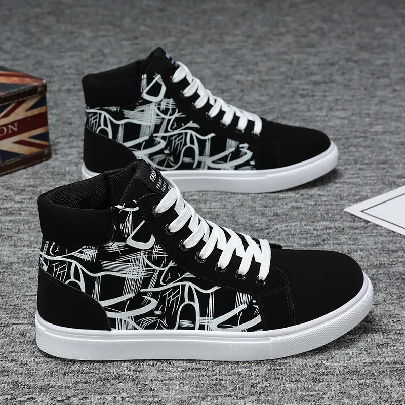 "StrideX Men’s Sneakers: Breathable Faux Leather Trainers for Every Move"