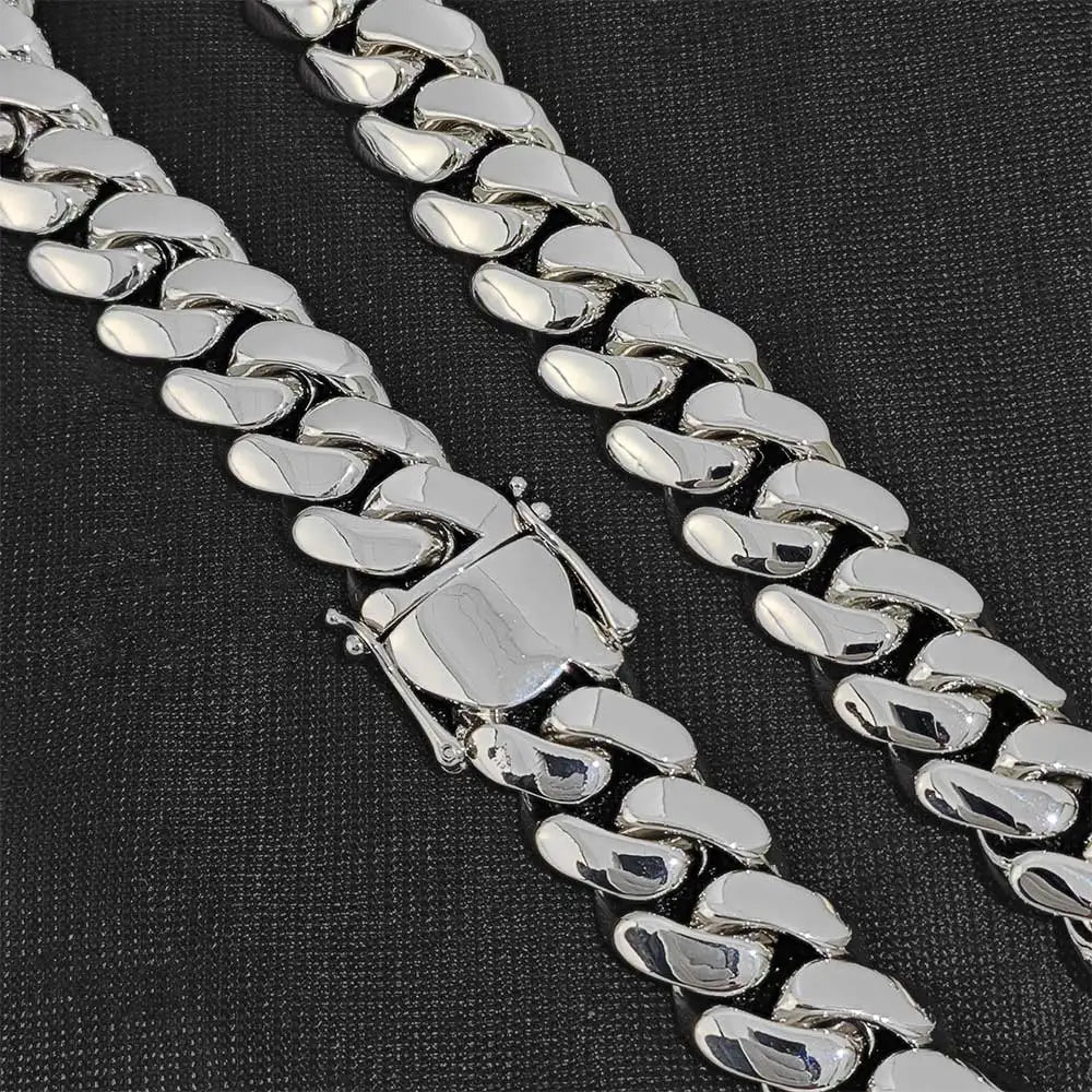 "BoldLink Cuban Bracelet: Heavy Brass 22mm Miami Chain for Men"