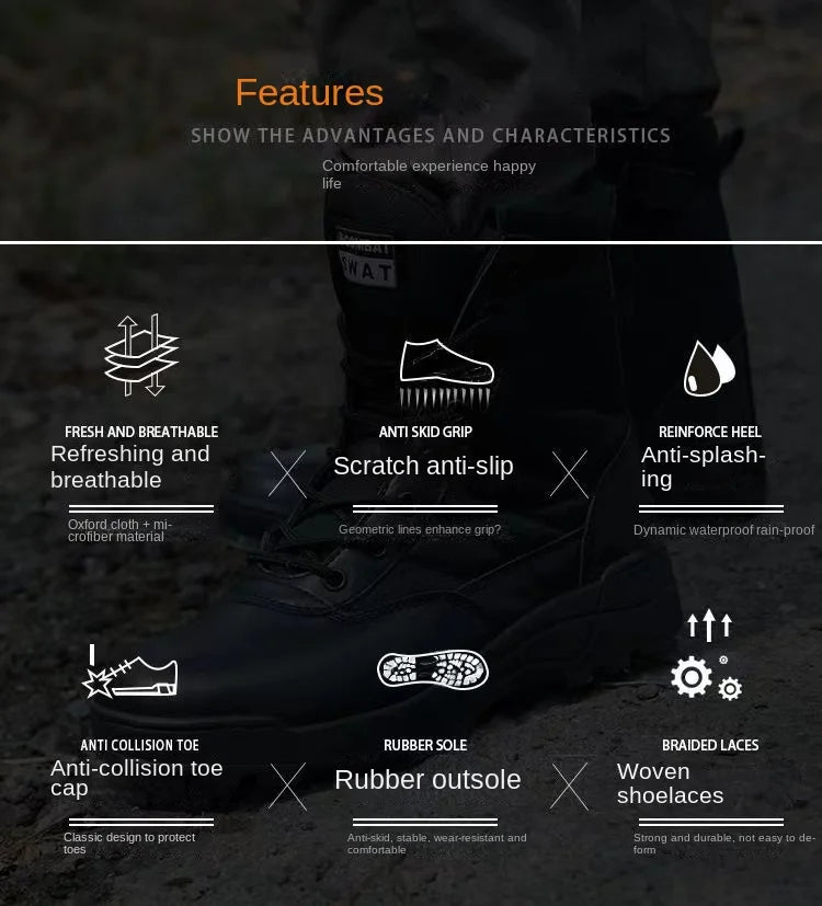 Winter men shoes Tactical Boots Men Boots Special Force Desert Combat Boot Outdoor Hiking Boot Men Work Safty Shoe