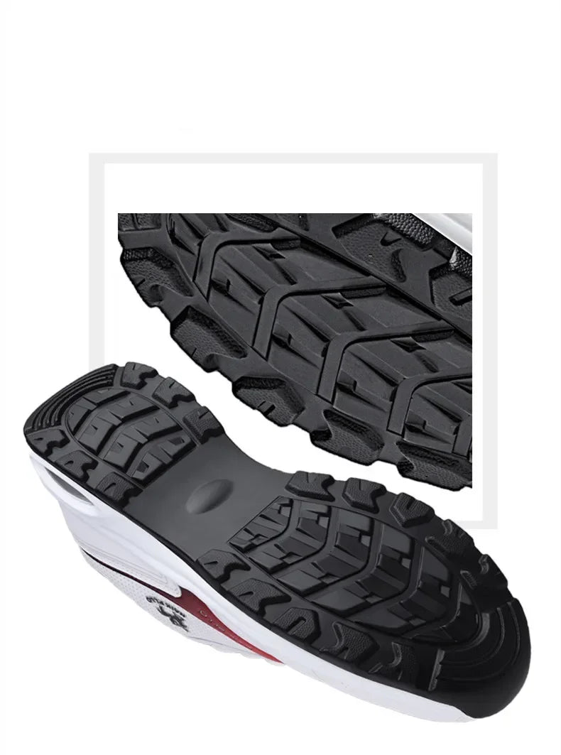 "TrailBlaze Leather Sneakers: Stylish Outdoor Casual Shoes for Men"