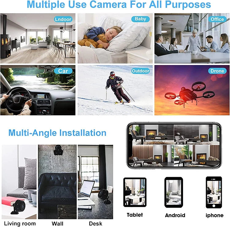 "VisionGuard A9: Smart WiFi Mini Security Cam"