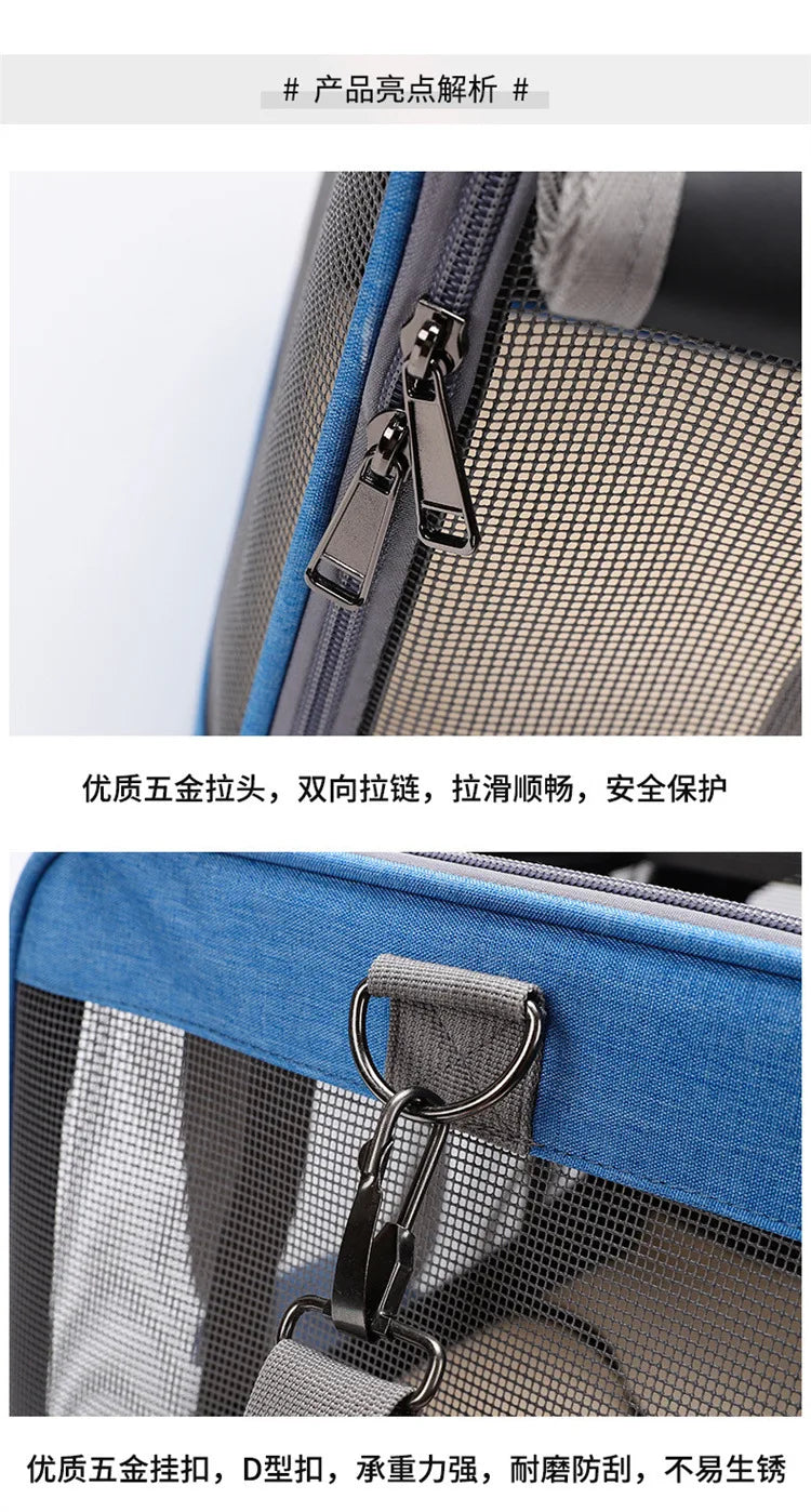 "PawsPort Pet Carrier: Comfortable Travel Backpack for Small Pets"
