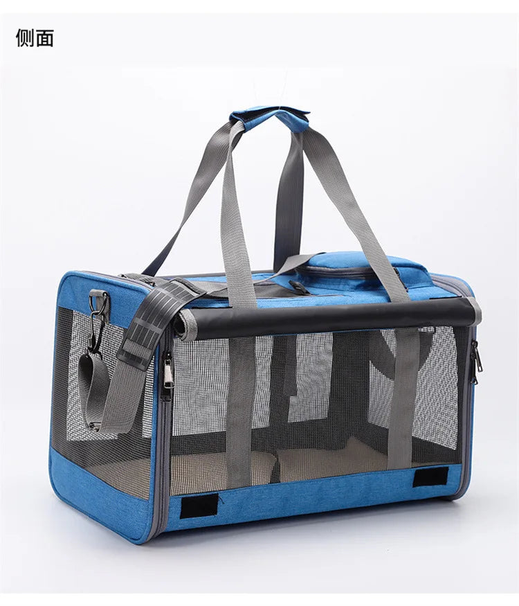 "PawsPort Pet Carrier: Comfortable Travel Backpack for Small Pets"