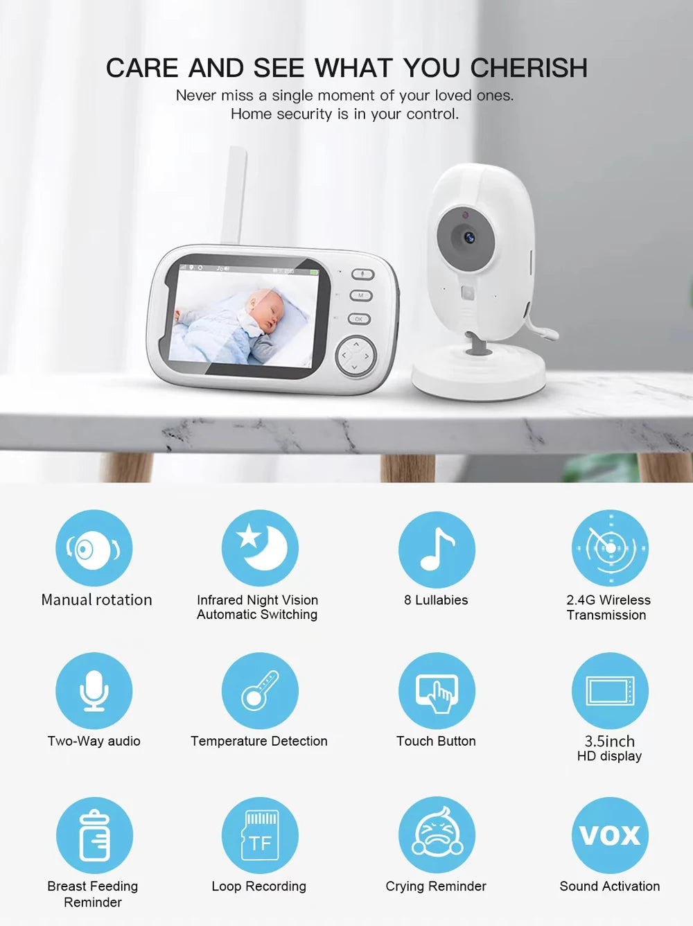 "Cdycam 3.5'' Wireless Baby Monitor"