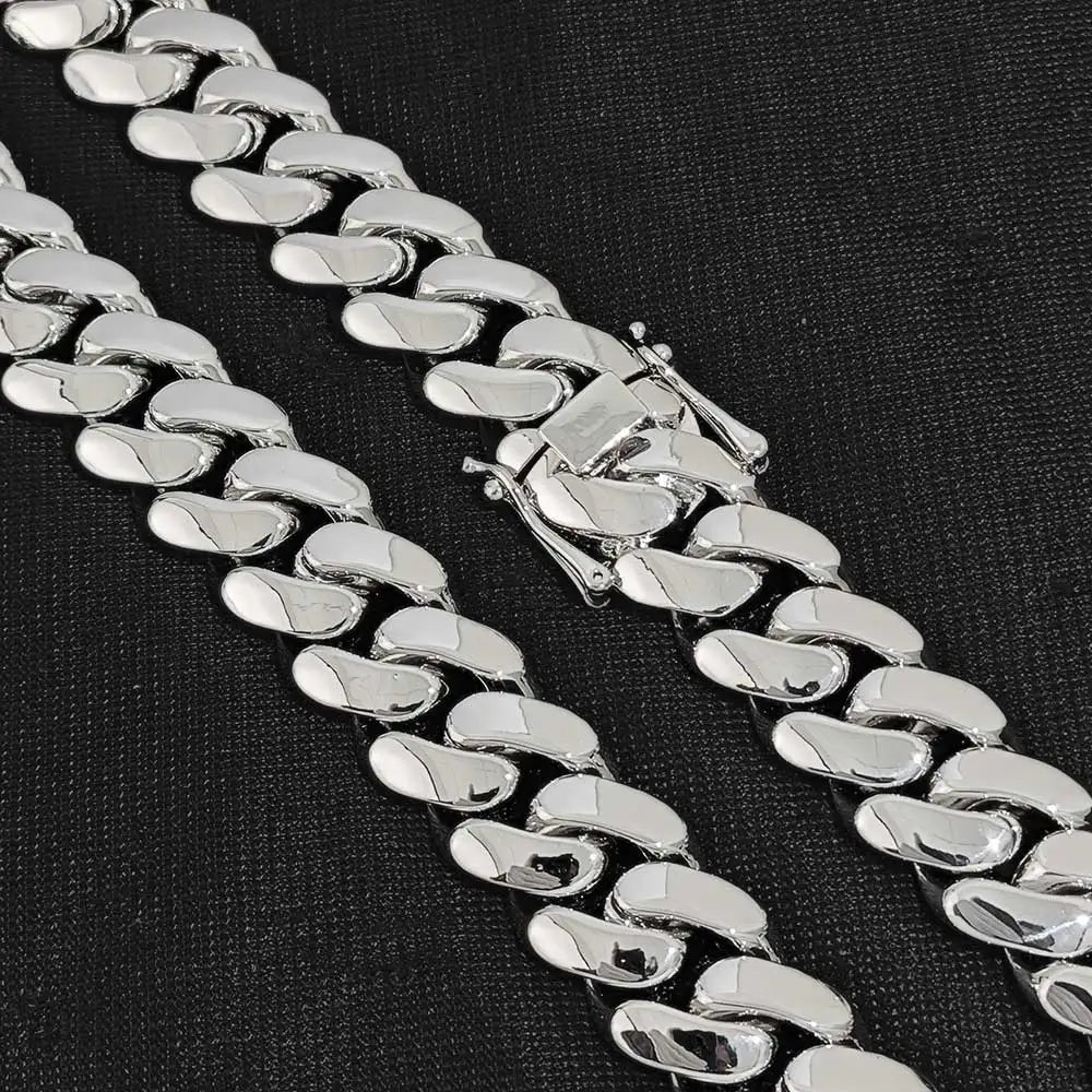 "BoldLink Cuban Bracelet: Heavy Brass 22mm Miami Chain for Men"