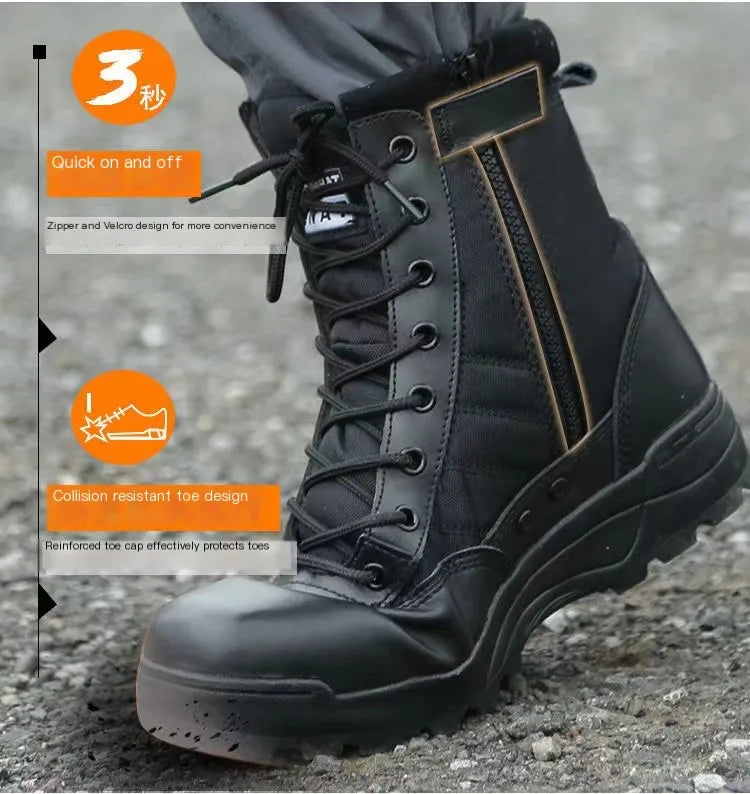 Winter men shoes Tactical Boots Men Boots Special Force Desert Combat Boot Outdoor Hiking Boot Men Work Safty Shoe