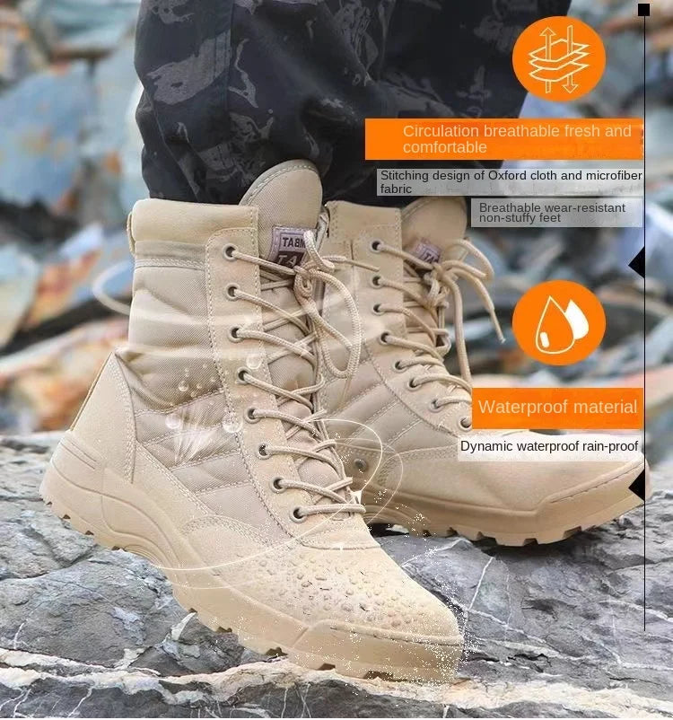 Winter men shoes Tactical Boots Men Boots Special Force Desert Combat Boot Outdoor Hiking Boot Men Work Safty Shoe