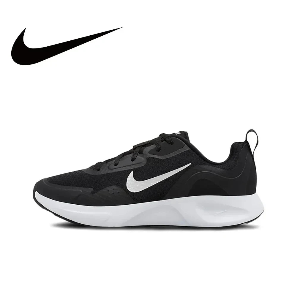 Nike White and Black Colorway Wearallday Low Top Casual Running Shoes Lightweight Breathable Sneakers Men's and Women's