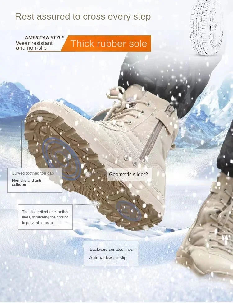 Winter men shoes Tactical Boots Men Boots Special Force Desert Combat Boot Outdoor Hiking Boot Men Work Safty Shoe