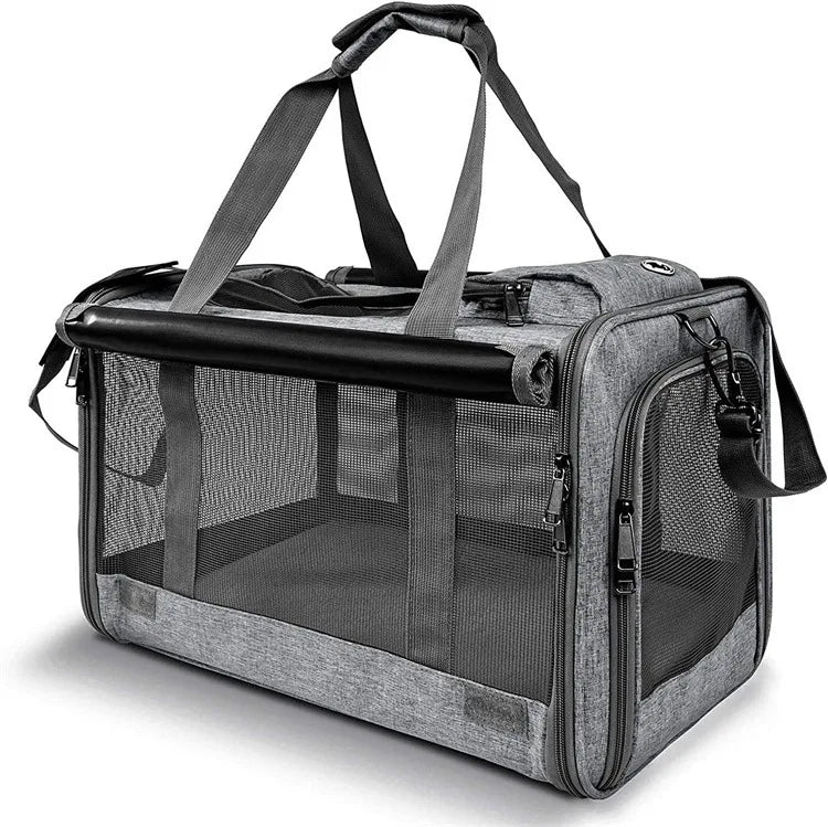 "PawsPort Pet Carrier: Comfortable Travel Backpack for Small Pets"