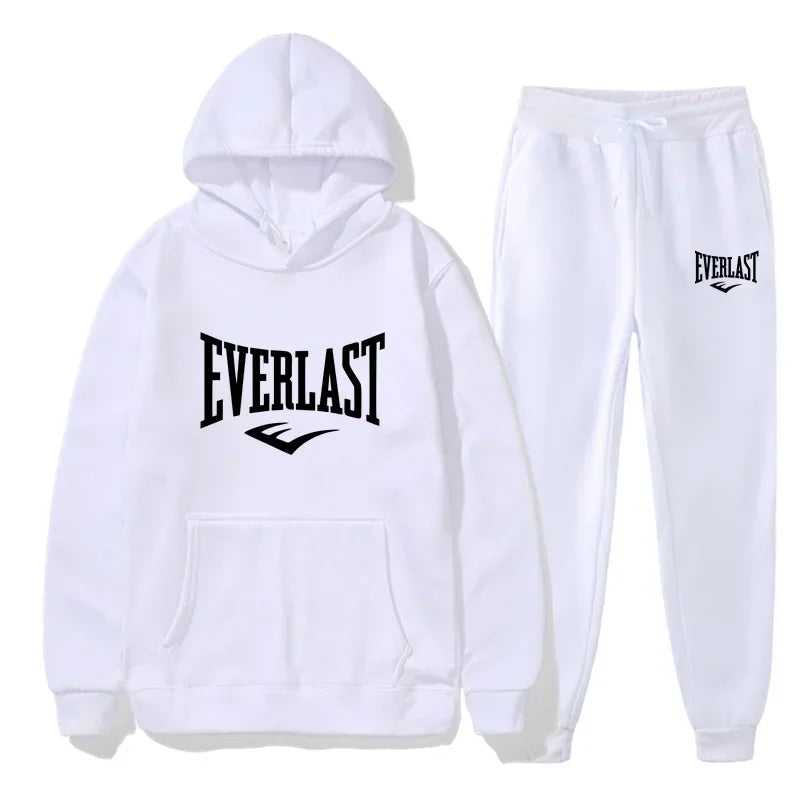 Autumn and winter fashion men's fitness jogging wear casual sportswear suit hooded jumper hoodie + trousers two-piece set