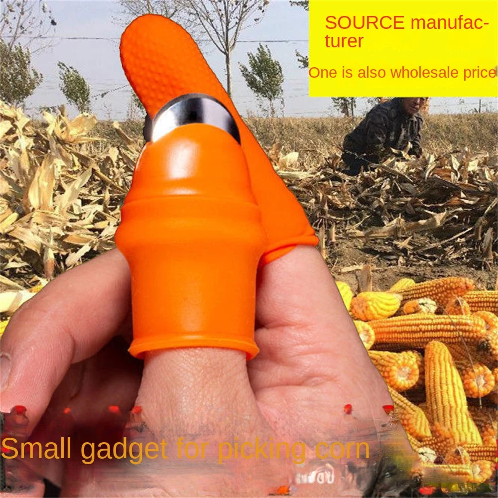 Silicone Thumb Knife Finger Protector Vegetable Harvesting Knife Plant Blade Scissors Cutting Rings Garden Gloves Kitchen Tools