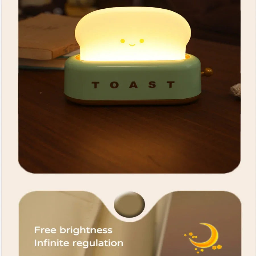 "ToastGlow: Fun LED Toaster Nightlight for Cozy Rooms"
